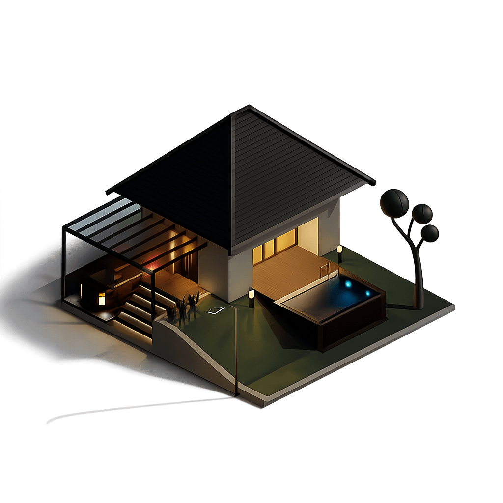 Abstract housing illustration